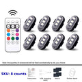 RGB Skateboard Scooter Light Underglow Kit Wireless Remote Control LED 8 Color Rechargeable Strobe Ambient Night Riding Decor