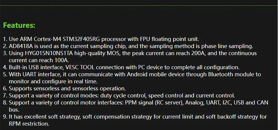 Makerbase VESC 60100 V2 60V 100A High Current With Alu PCB Based on VESC For E-Foil Fight Robot Surfboard AGV Robot