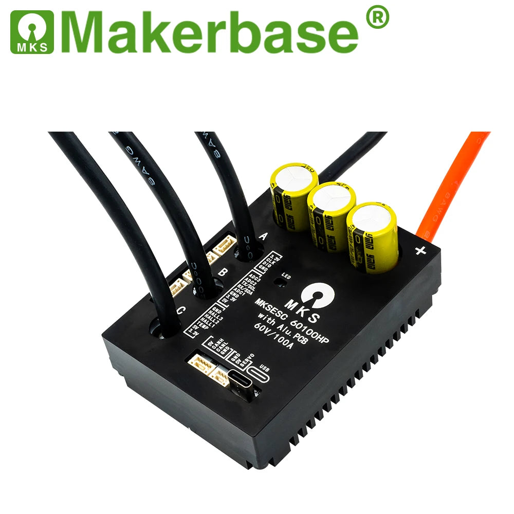 Makerbase VESC 60100 V2 60V 100A High Current With Alu PCB Based on VESC For E-Foil Fight Robot Surfboard AGV Robot