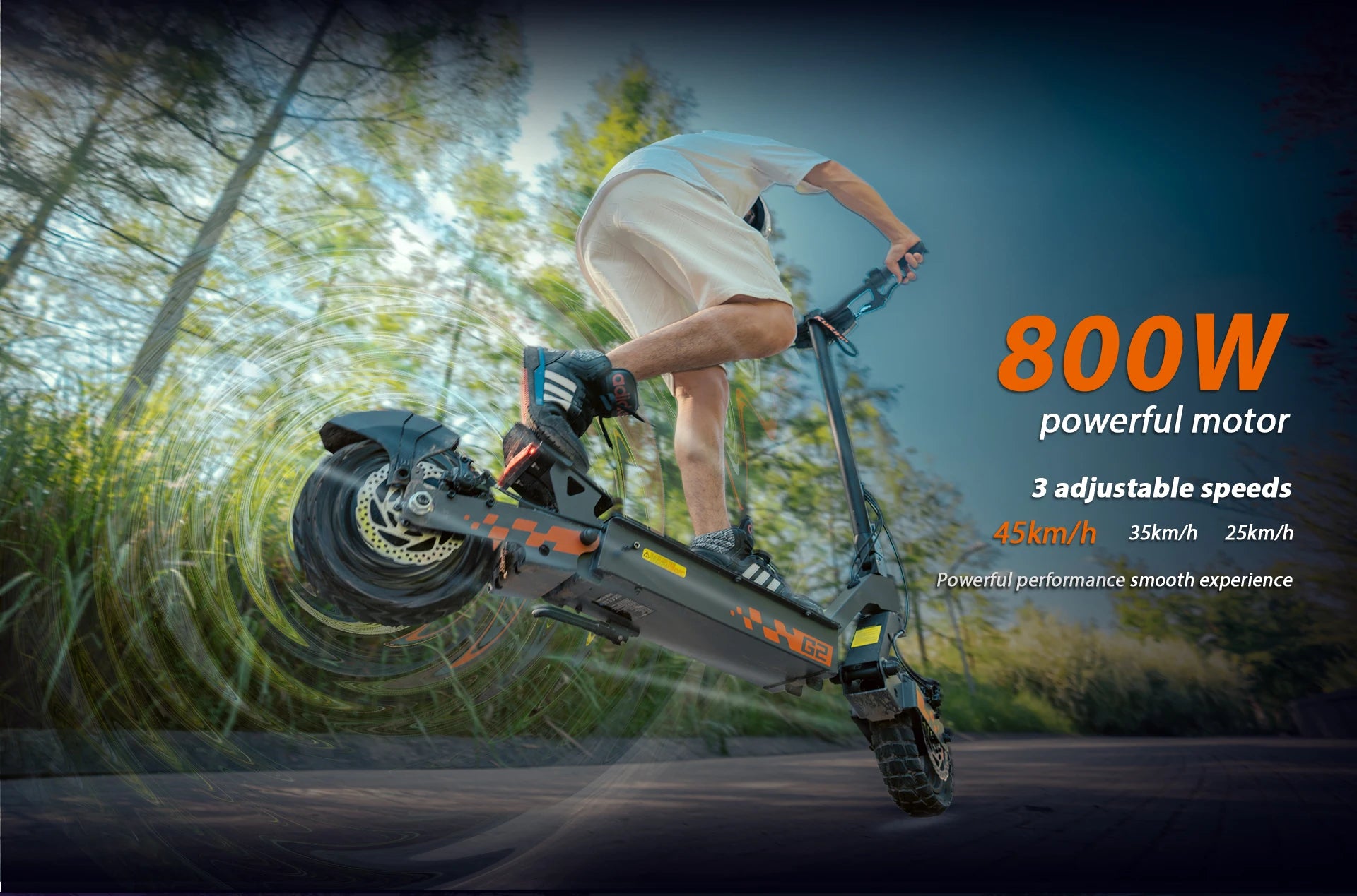Kukirin G2 Foldable Electric Scooter 800W Brushless Motor 48V 15.6Ah Battery 10-inch Tire 45km/h Max Speed 55km Range