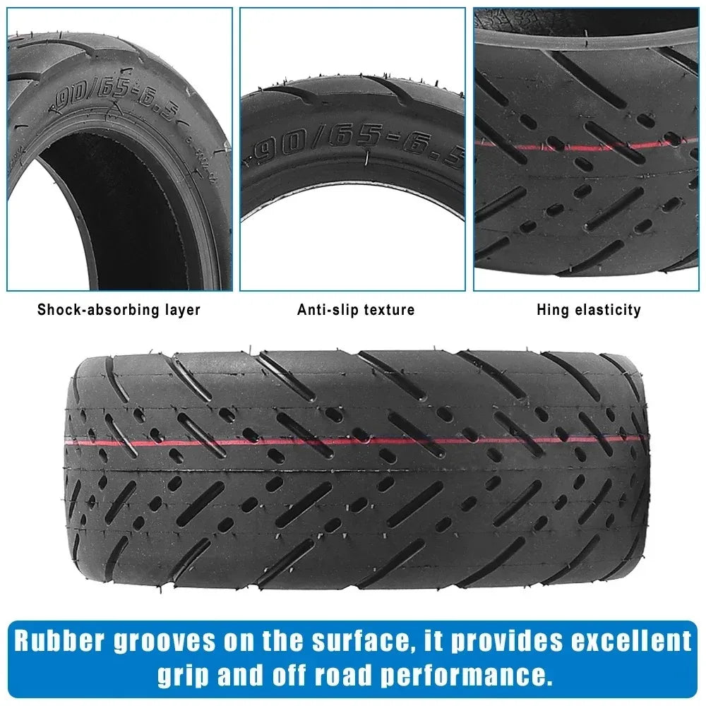 90/65-6.5 Front Rear Wheel Tubeless Tire for Kukirin G4 11 Inch Off-road Tyre Replacement Parts Electric Scooter Accessories