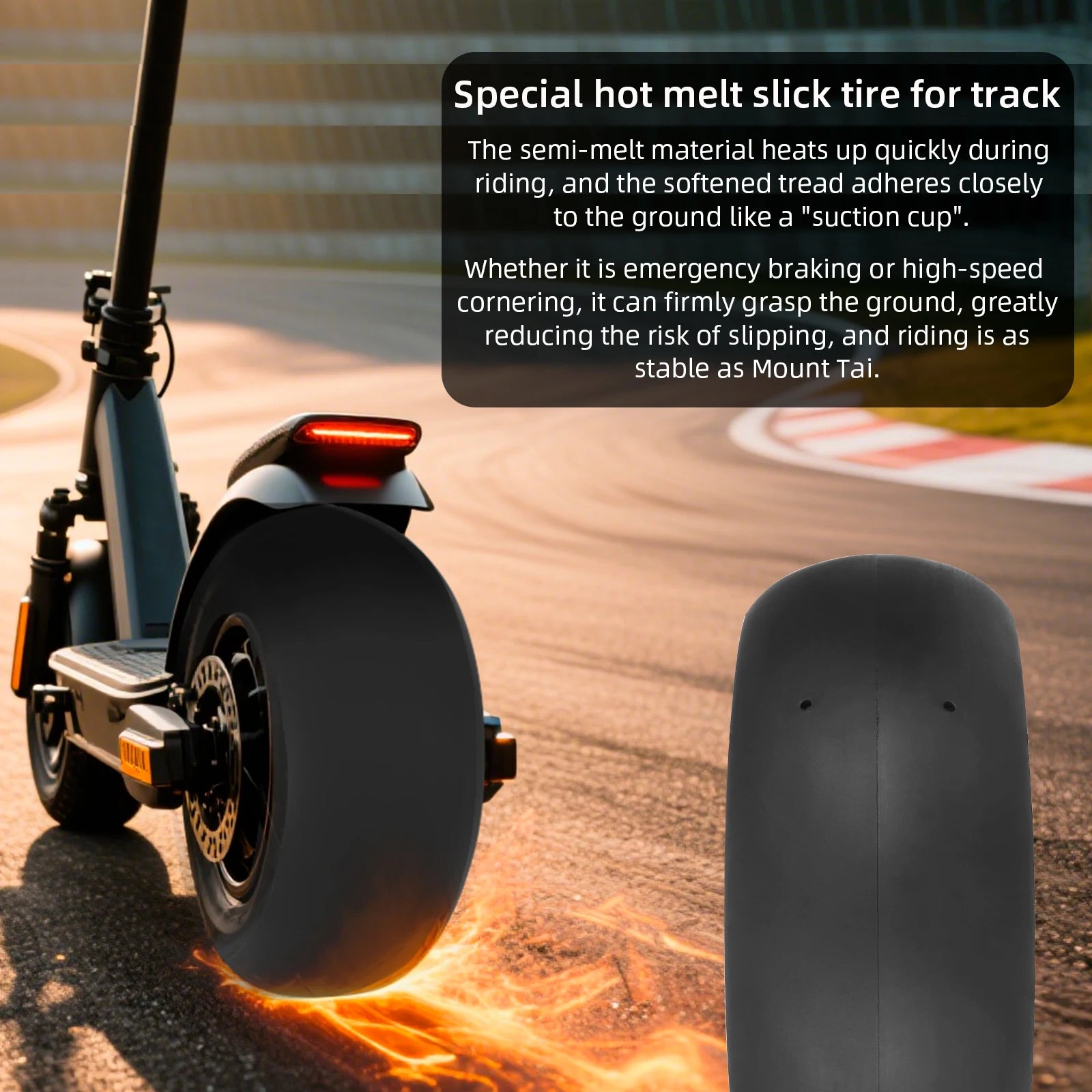 ULIP 11 Inch Semi-Slick High Grip Tubeless Tire for Dualtron Thunder Kaabo Wolf Warrior Electric Scooter Semi-Hot Melt Bald Tyre