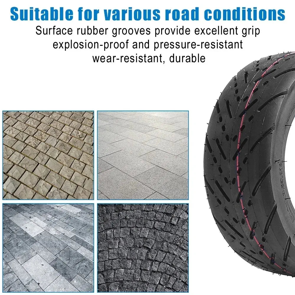 90/65-6.5 Front Rear Wheel Tubeless Tire for Kukirin G4 11 Inch Off-road Tyre Replacement Parts Electric Scooter Accessories