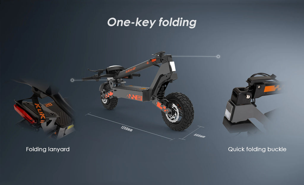 Kukirin G2 Foldable Electric Scooter 800W Brushless Motor 48V 15.6Ah Battery 10-inch Tire 45km/h Max Speed 55km Range