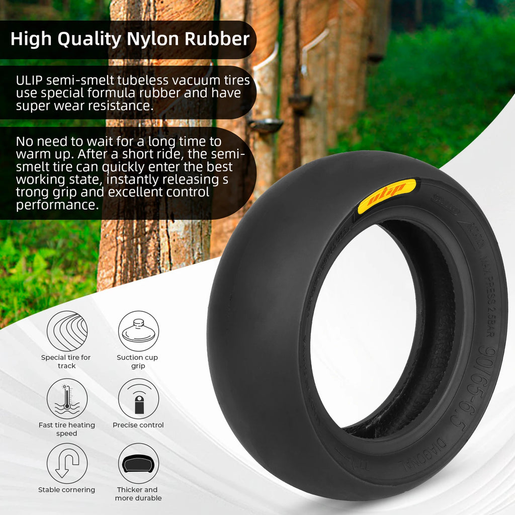 ULIP 11 Inch Semi-Slick High Grip Tubeless Tire for Dualtron Thunder Kaabo Wolf Warrior Electric Scooter Semi-Hot Melt Bald Tyre