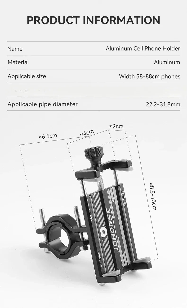 Motorcycle Phone Holder Electric Bicycle Smartphone CNC Aluminum Alloy Bracket Four Claws  Bike Phone Stand for iPhone Samsung