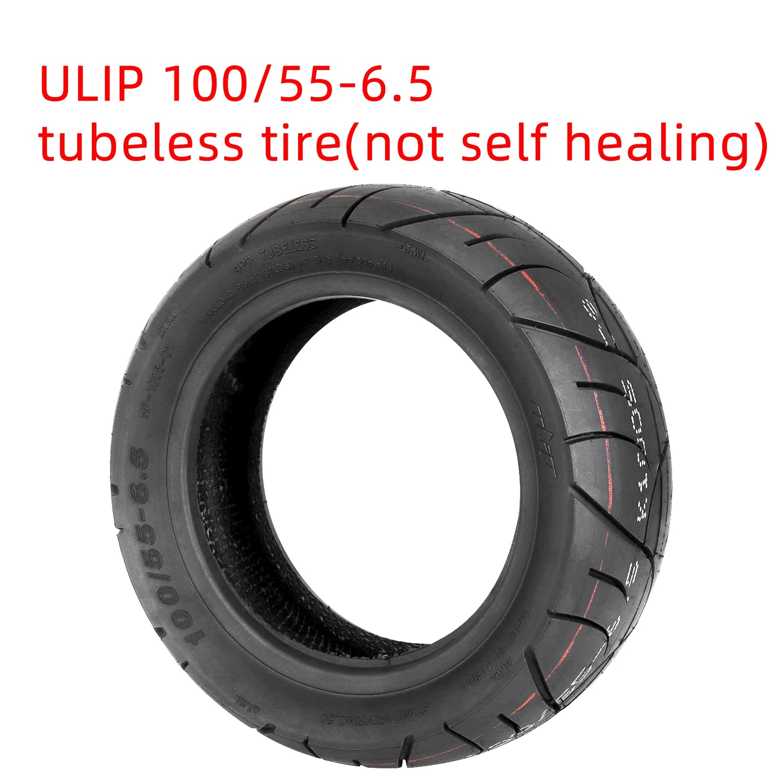 Ulip 11 Inch 100/55-6.5 Self-healing Tubeless Tire For Electric Scooter Front & Rear Built Self-repair Glue Explosion-Proof Tyre