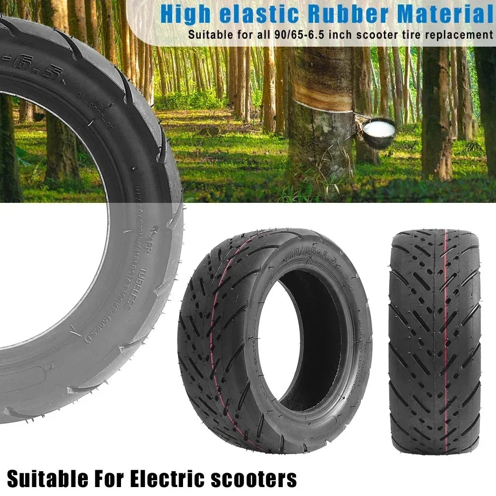 90/65-6.5 Front Rear Wheel Tubeless Tire for Kukirin G4 11 Inch Off-road Tyre Replacement Parts Electric Scooter Accessories