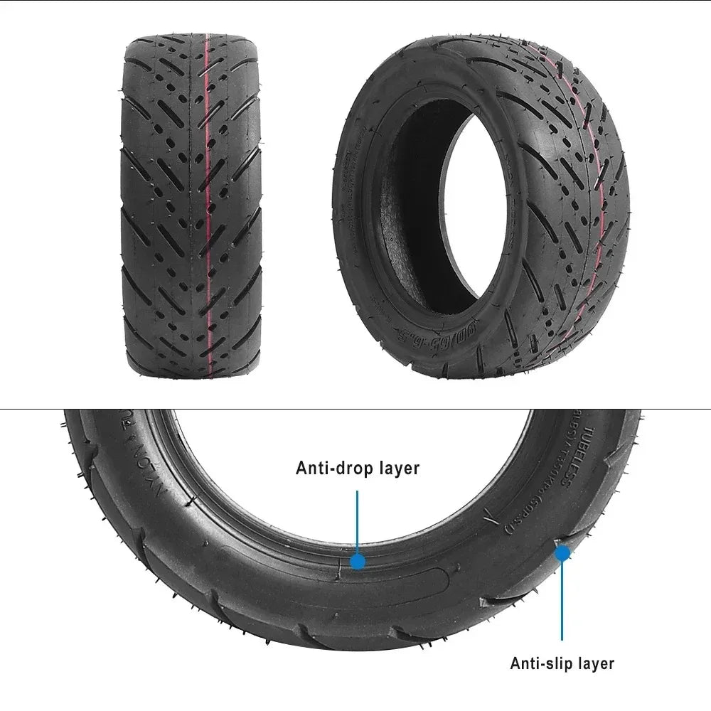 90/65-6.5 Front Rear Wheel Tubeless Tire for Kukirin G4 11 Inch Off-road Tyre Replacement Parts Electric Scooter Accessories