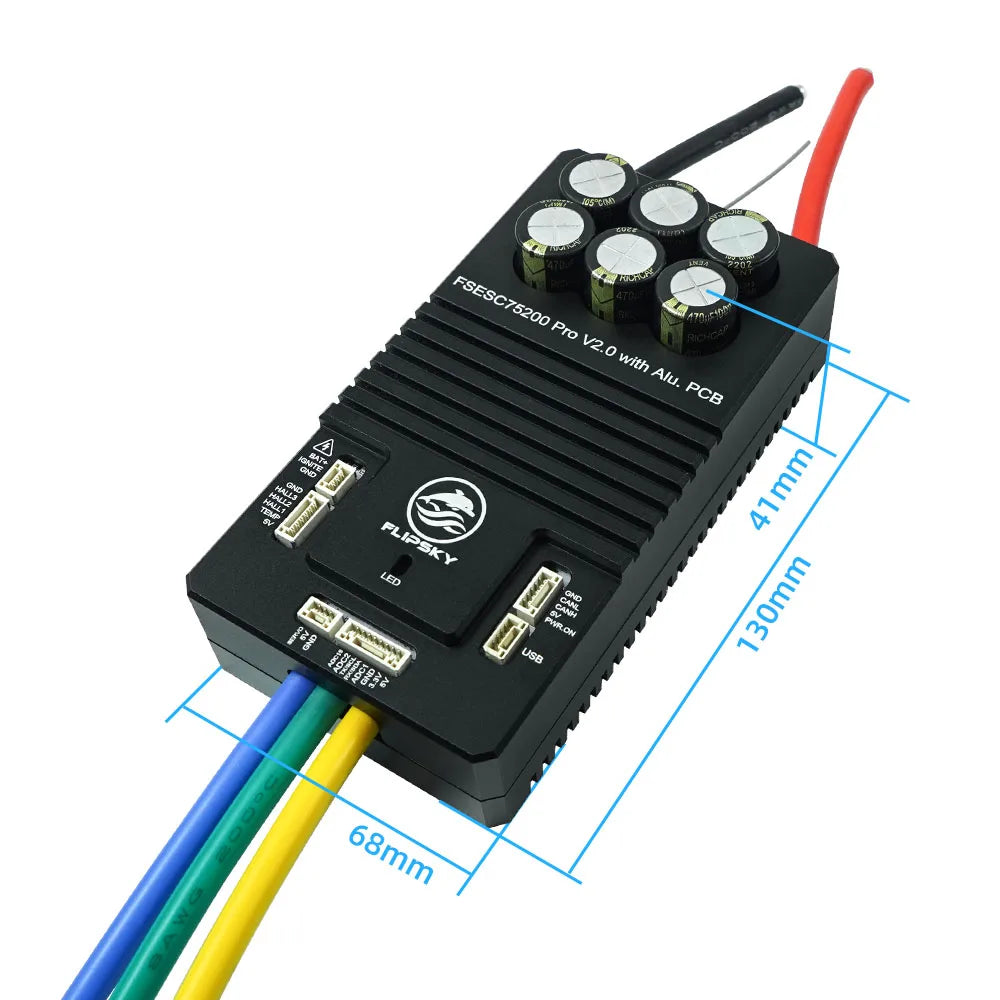Flipsky 75200 Pro V2.0 With Aluminum Pcb Based On Vesc For Electric Skateboard / Scooter / Ebike Speed Controller