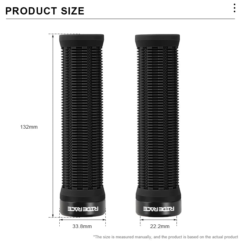 RIDERACE Bicycle Grips Lock on Mountain Bike Handle Bar Cover Ergonomic Mixed Color Shockproof TPR Rubber Cycling Handlebar Grip