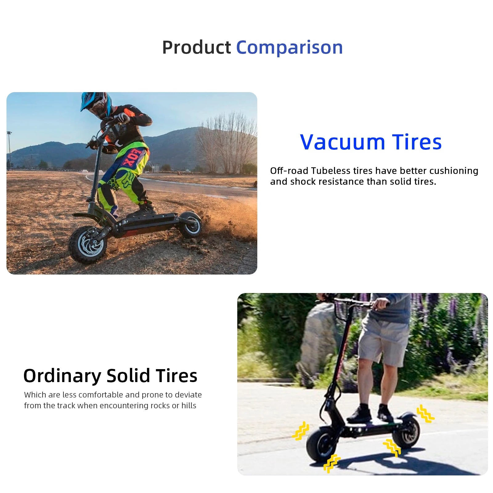Ulip 11 Inch 100/55-6.5 Self-healing Tubeless Tire For Electric Scooter Front & Rear Built Self-repair Glue Explosion-Proof Tyre