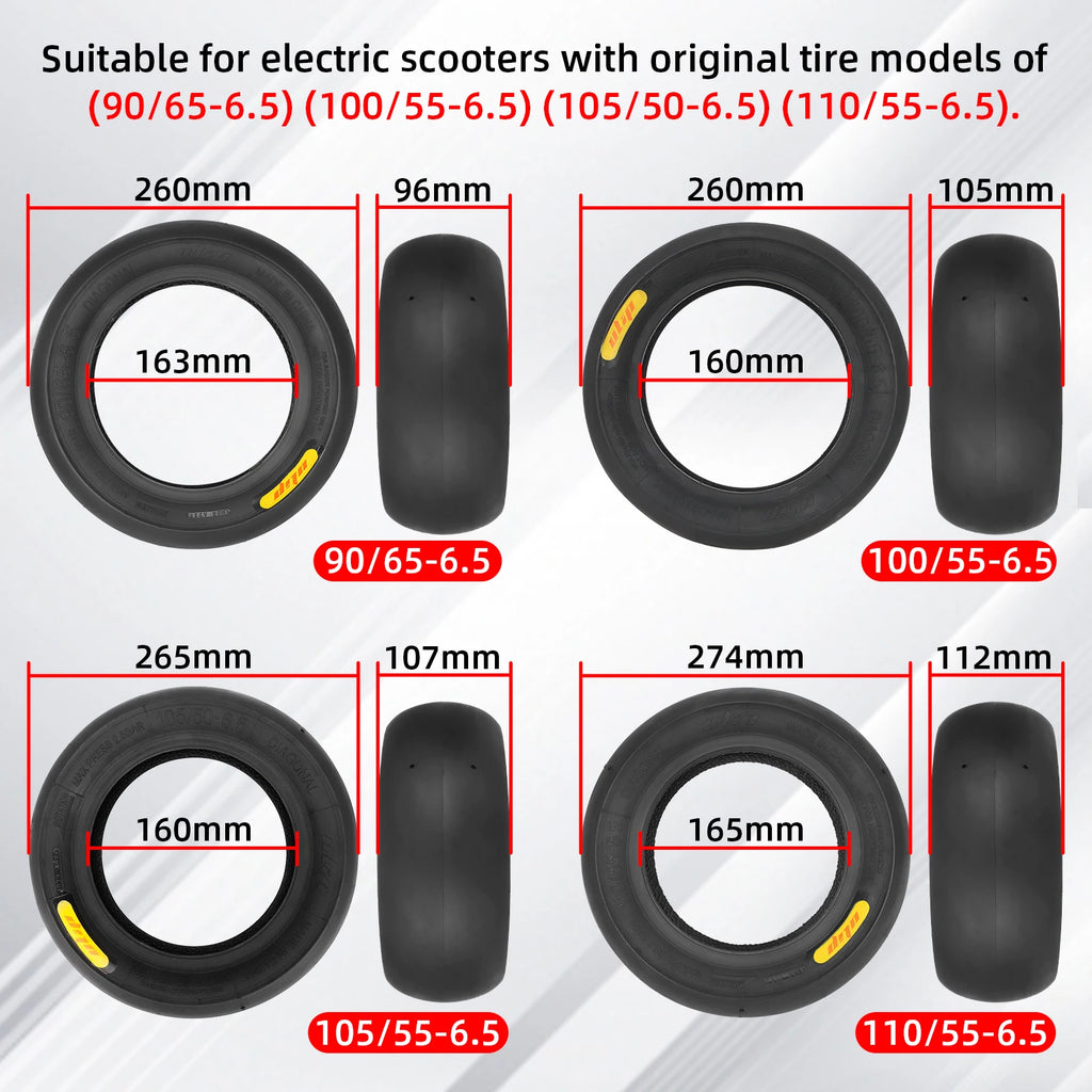 ULIP 11 Inch Semi-Slick High Grip Tubeless Tire for Dualtron Thunder Kaabo Wolf Warrior Electric Scooter Semi-Hot Melt Bald Tyre