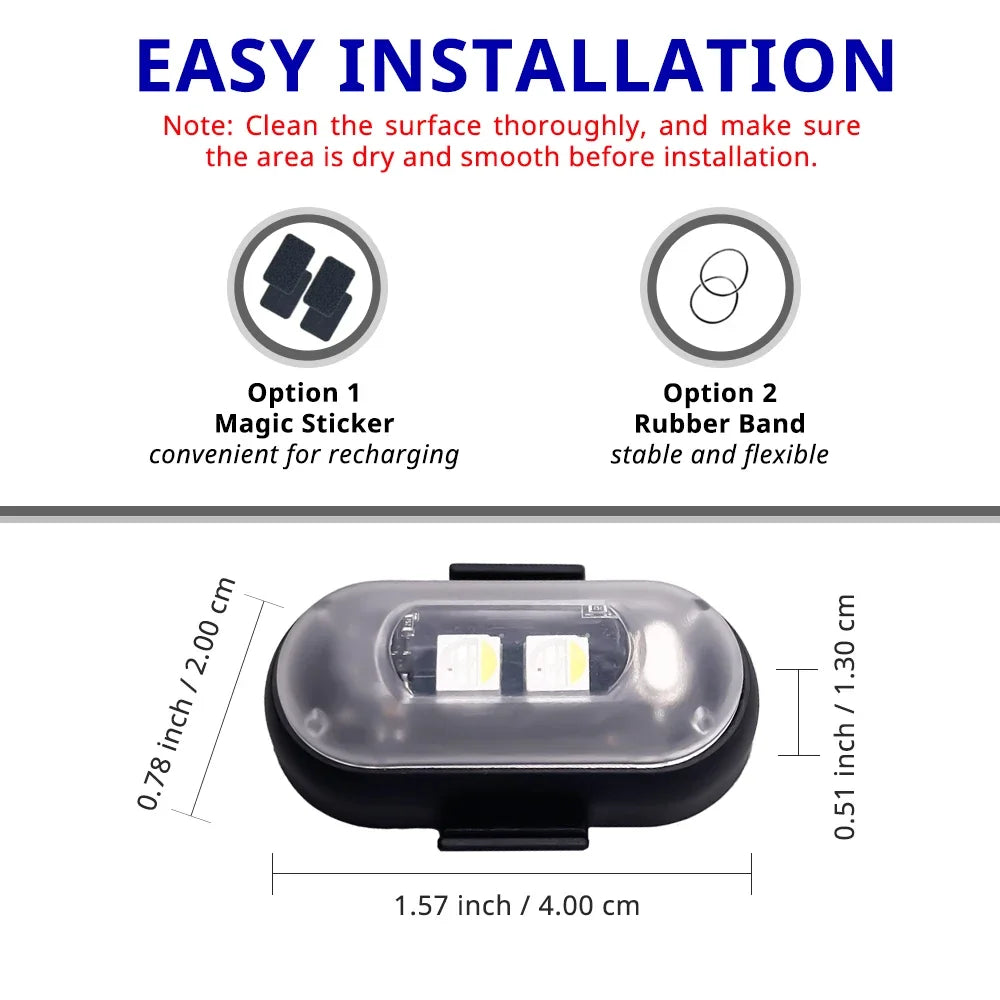 RGB Skateboard Scooter Light Underglow Kit Wireless Remote Control LED 8 Color Rechargeable Strobe Ambient Night Riding Decor
