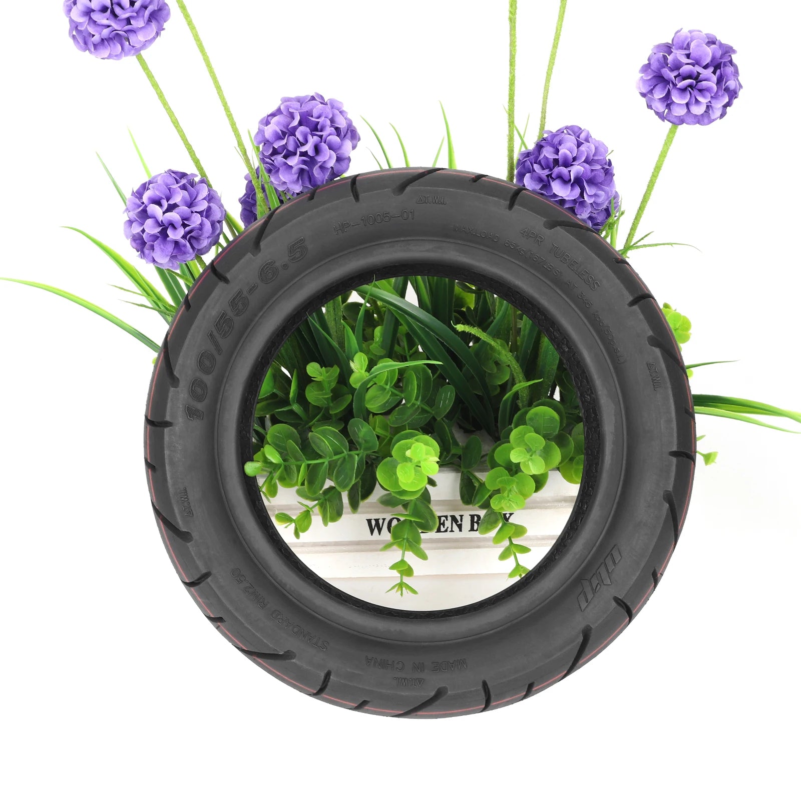Ulip 11 Inch 100/55-6.5 Self-healing Tubeless Tire For Electric Scooter Front & Rear Built Self-repair Glue Explosion-Proof Tyre