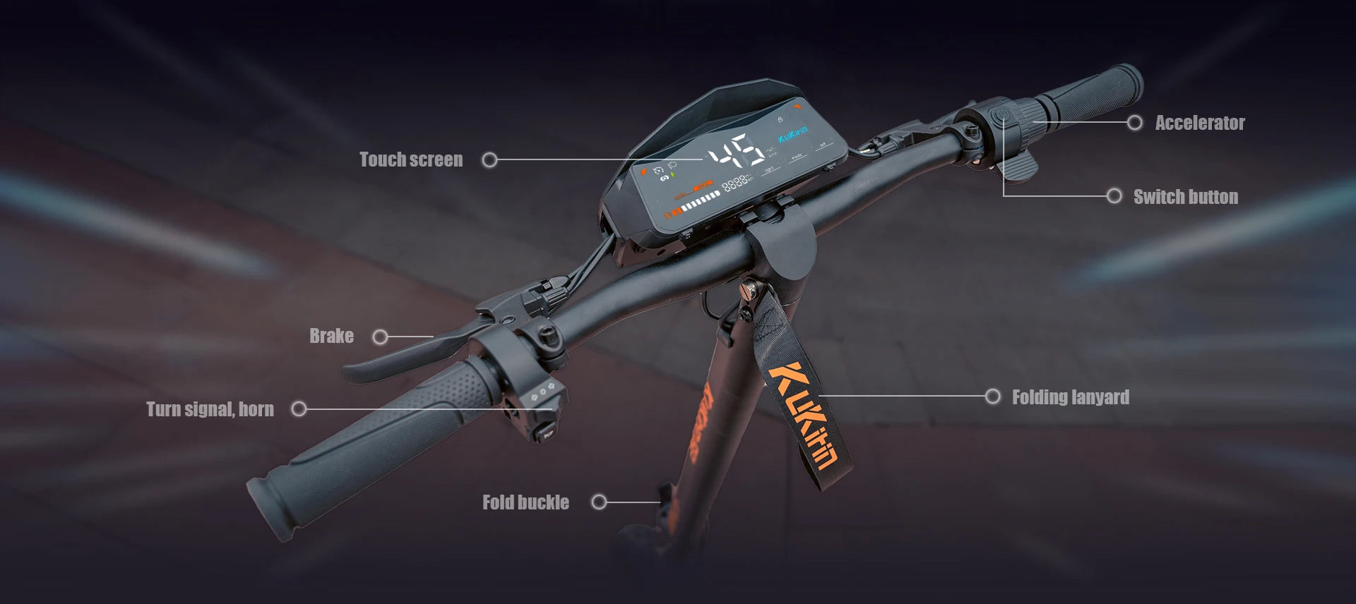 Kukirin G2 Foldable Electric Scooter 800W Brushless Motor 48V 15.6Ah Battery 10-inch Tire 45km/h Max Speed 55km Range